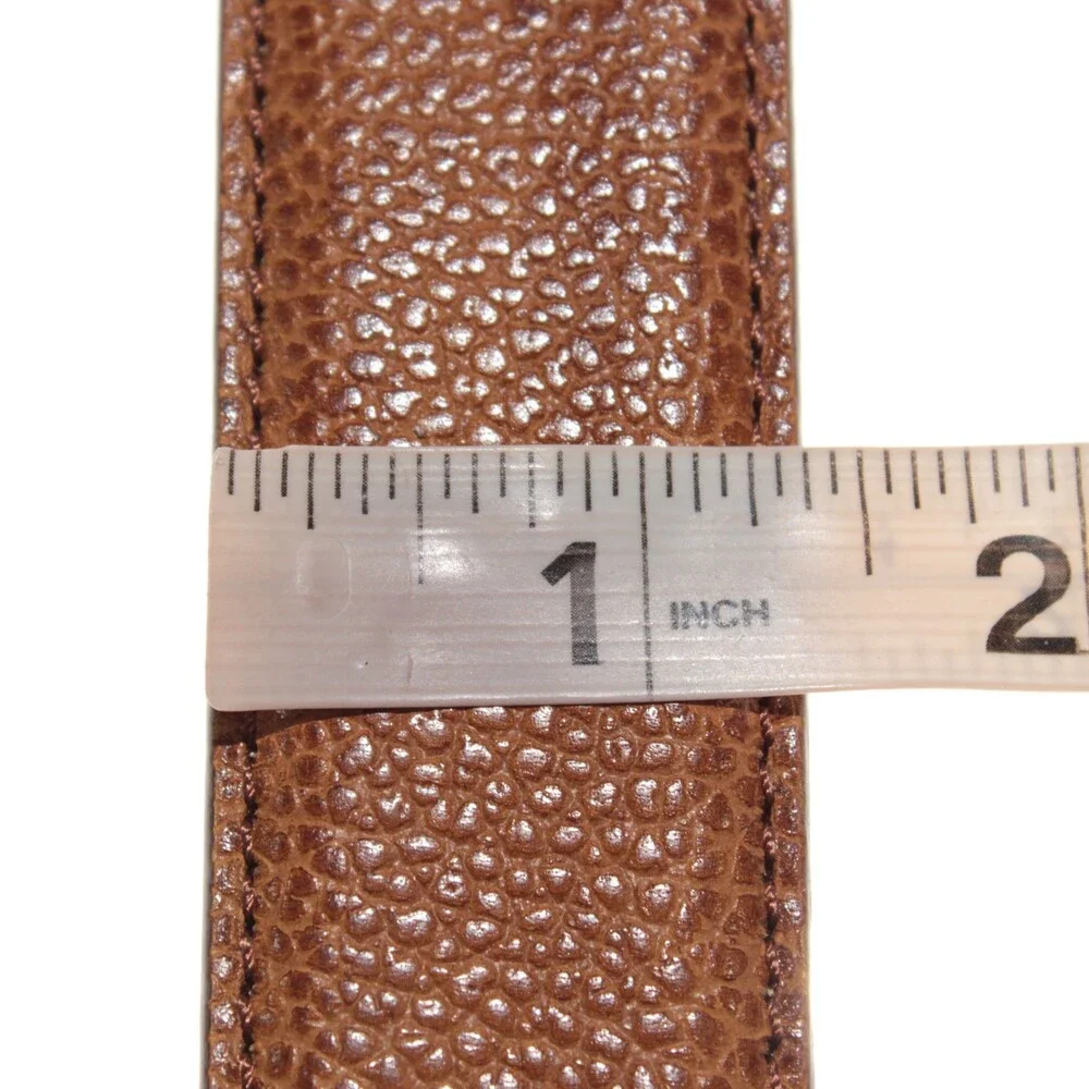 Di Bianco NWT Cut to Size Dress Belt In Solid Brown Pebbled Leather One Size